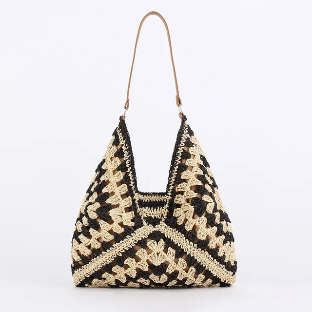 Vintage Straw Tote Bag - Fern and Oak