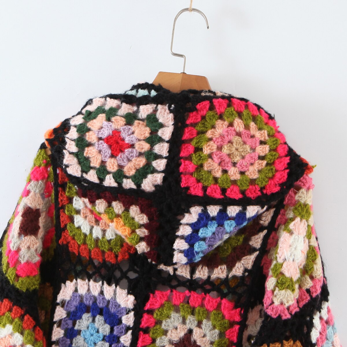 Bohemian Flower Crochet Hooded Cardigan - Fern and Oak