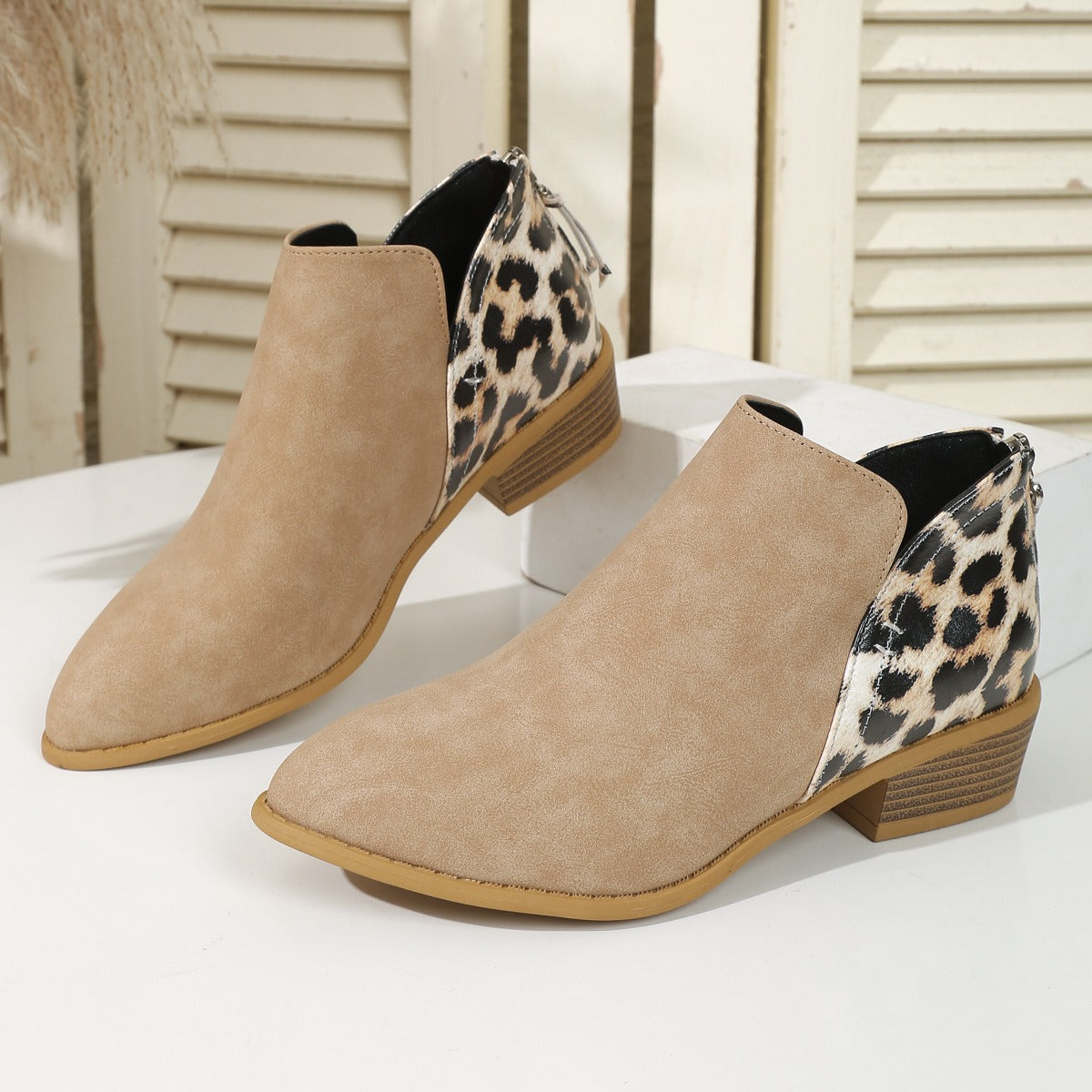 Leopard Ankle Boots - Fern and Oak