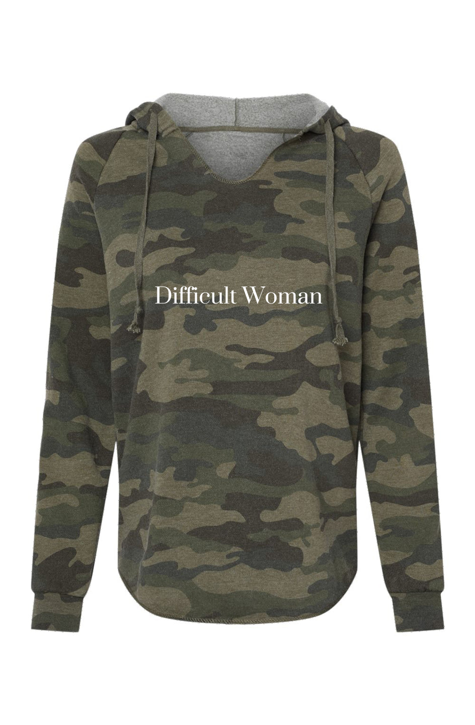 Difficult Woman Lightweight Camo Hoodie - Fern and Oak