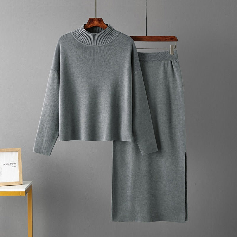 Casual Sweater and Skirt Set - Fern and Oak