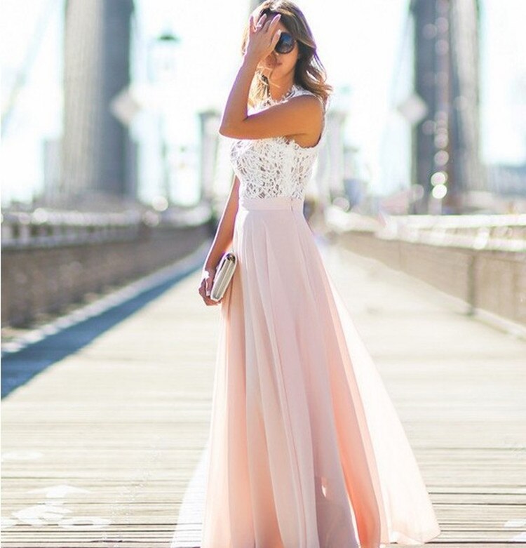 lace and chiffon maxi dress Shop Lace and Chiffon Maxi Dress