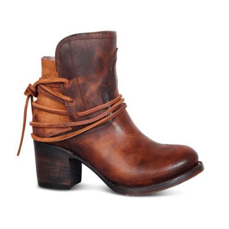 Flock Tie Ankle Boots - Fern and Oak