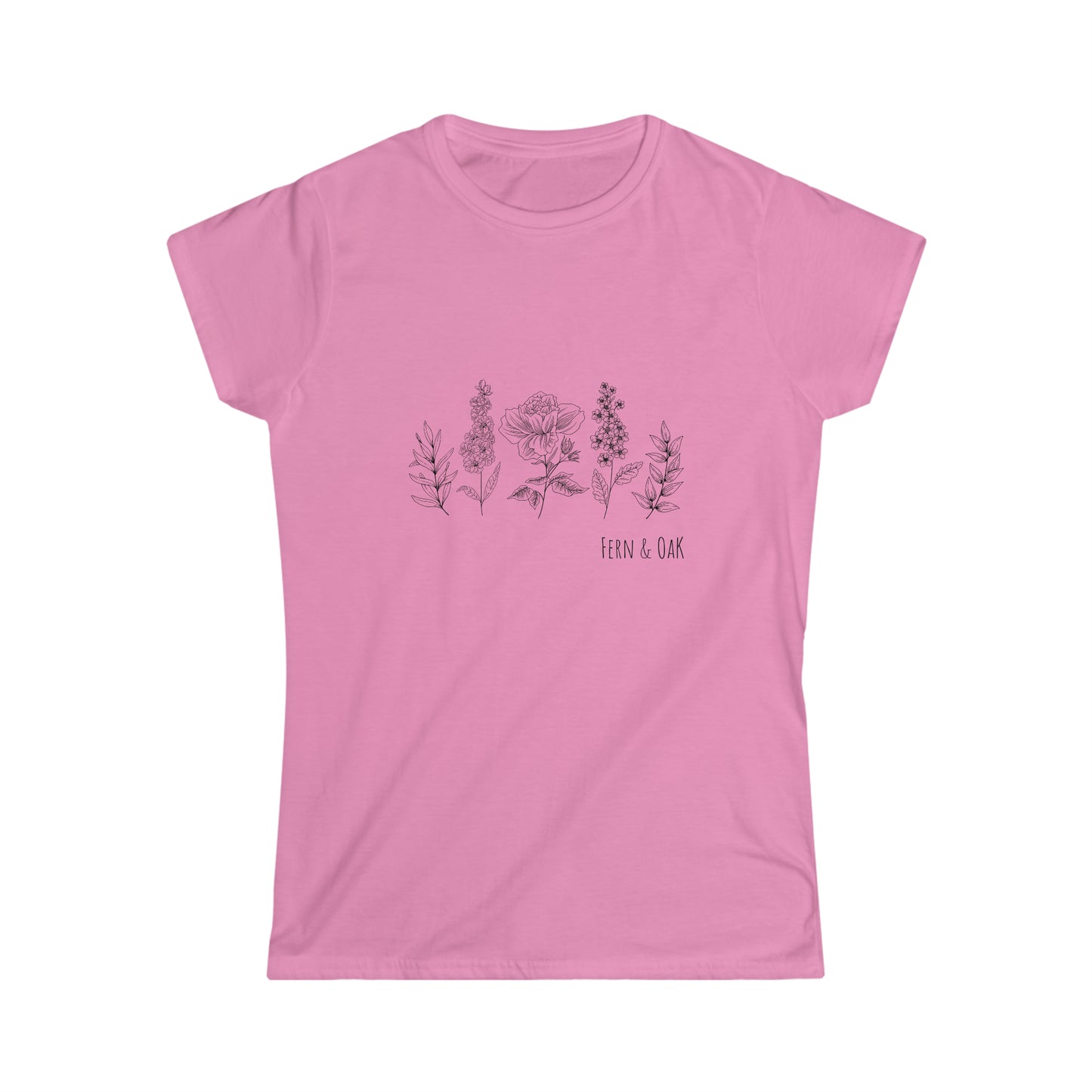 Fern and Oak Wildflowers Women's Softstyle Tee