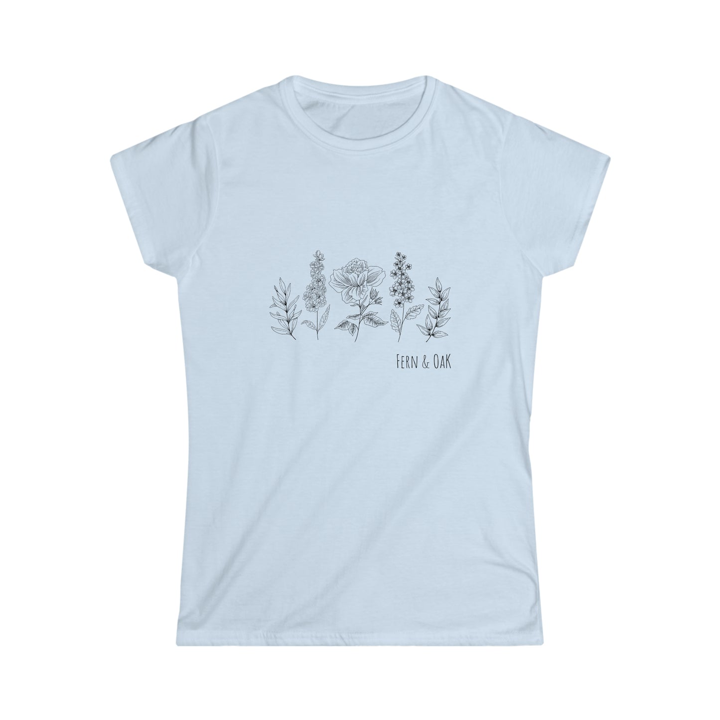 Fern and Oak Wildflowers Women's Softstyle Tee