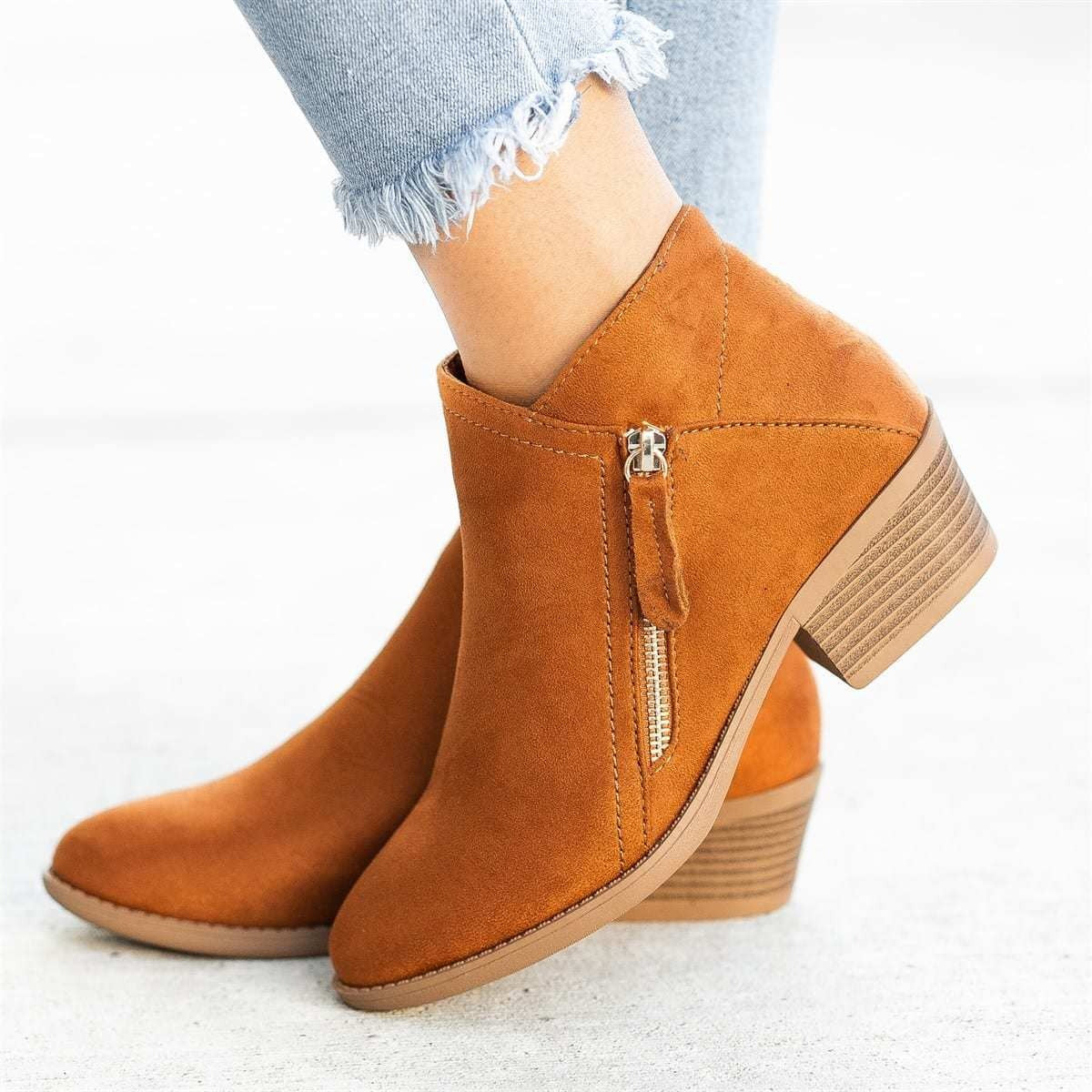 Ankle Suede Boots - Fern and Oak