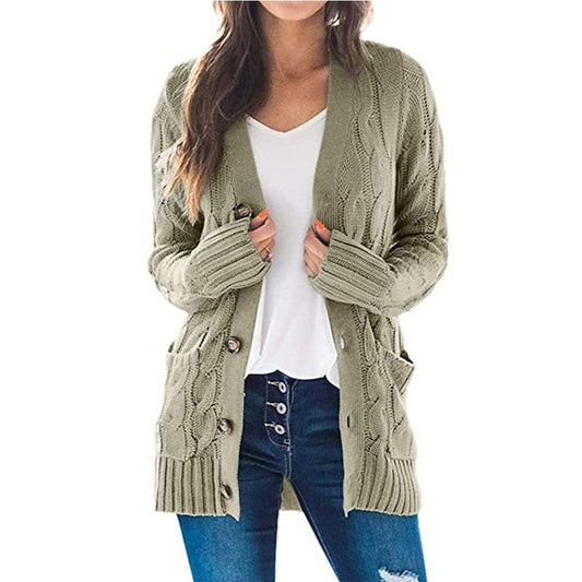 Oversized Knitted Cardigan Sweater - Fern and Oak