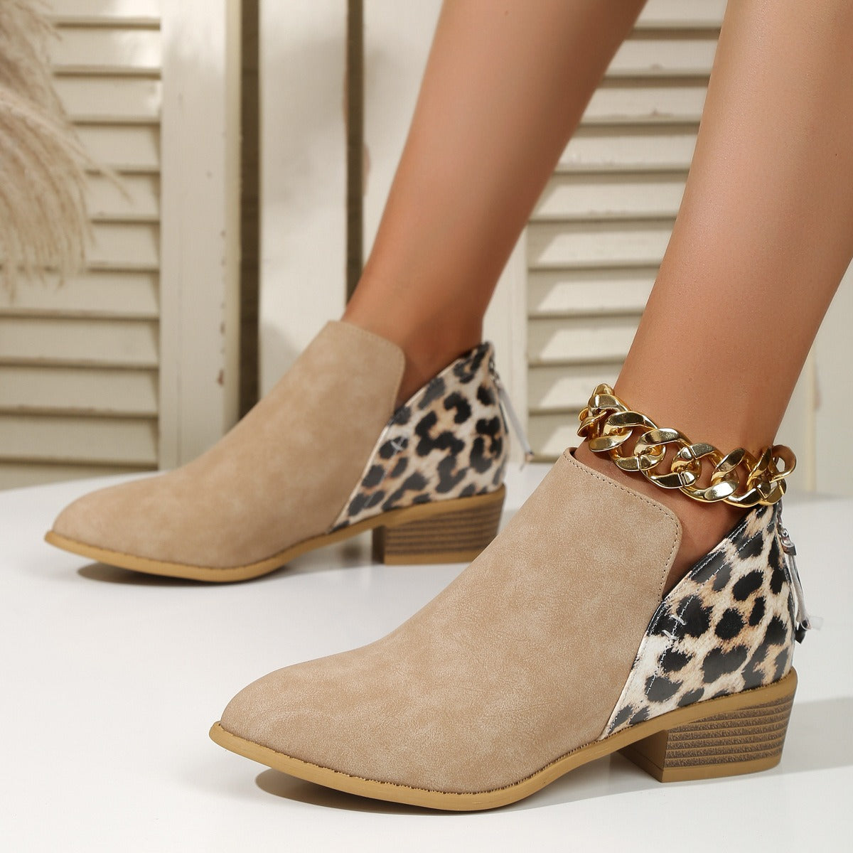 Leopard Ankle Boots - Fern and Oak