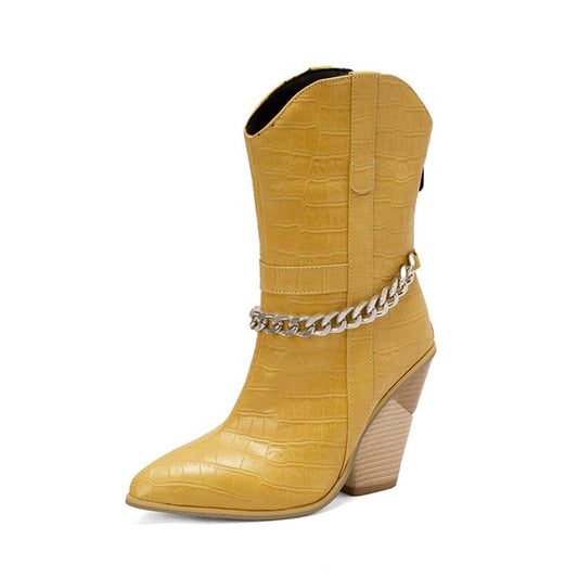 Chained Western Ankle Boots - Fern and Oak