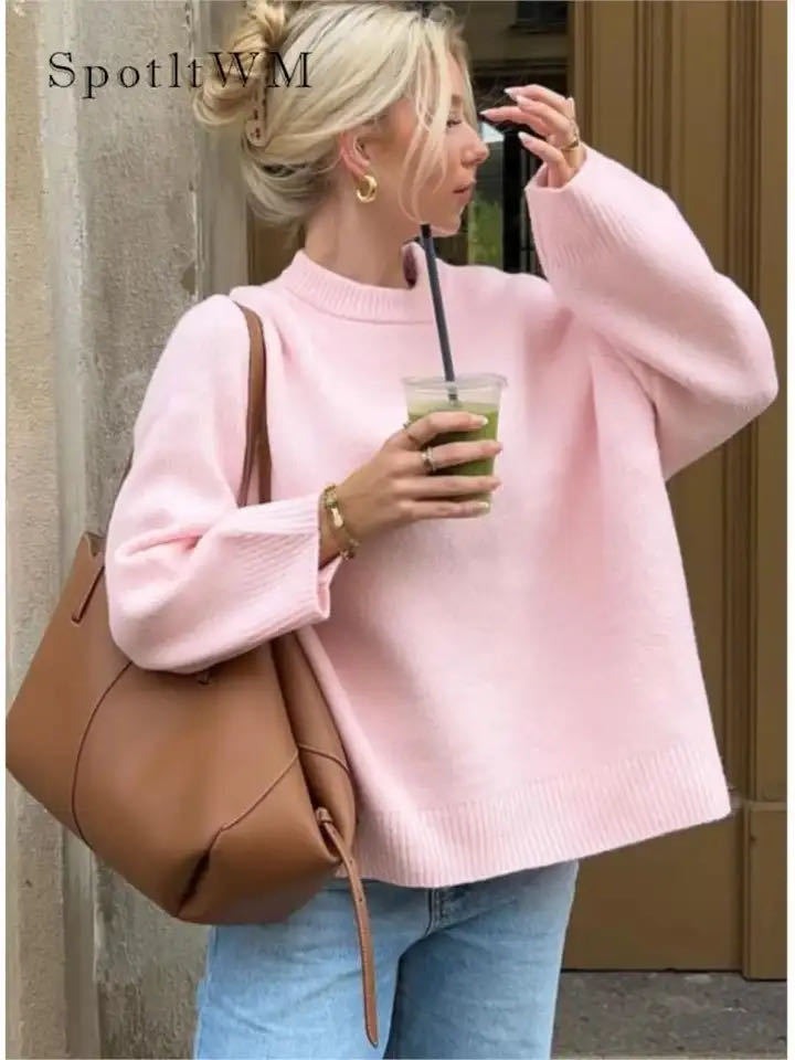 Shop Light Pink Comfort Pullover Sweater - Fern and Oak