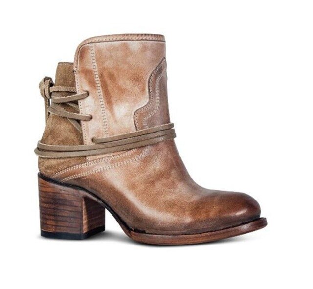 Flock Tie Ankle Boots - Fern and Oak