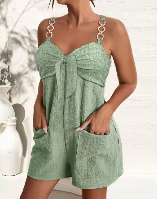 The Knotted Romper- Fern and Oak