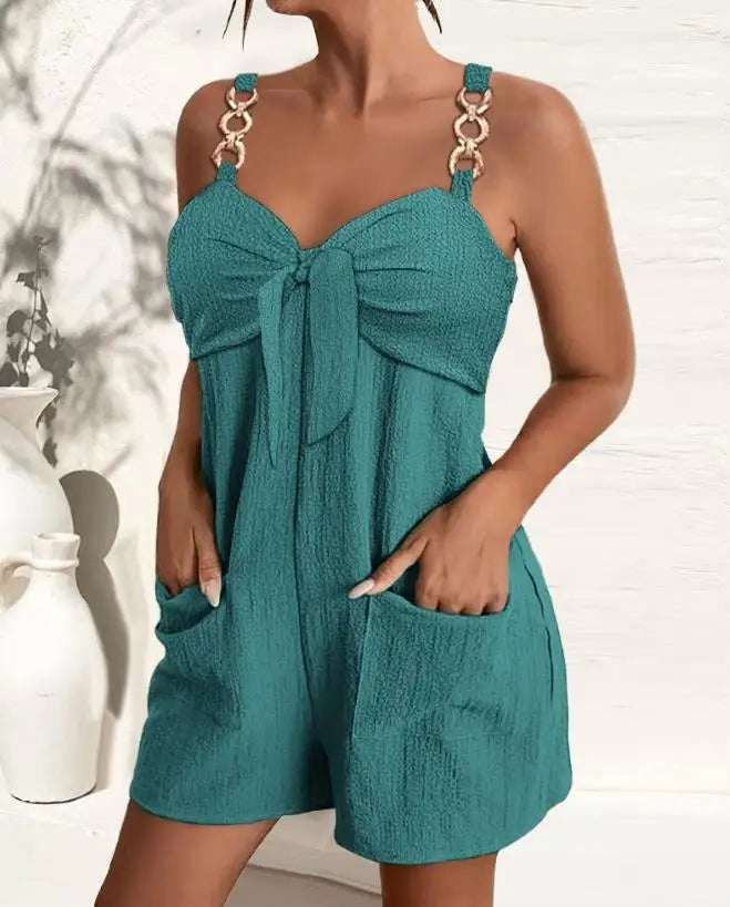 The Knotted Romper- Fern and Oak