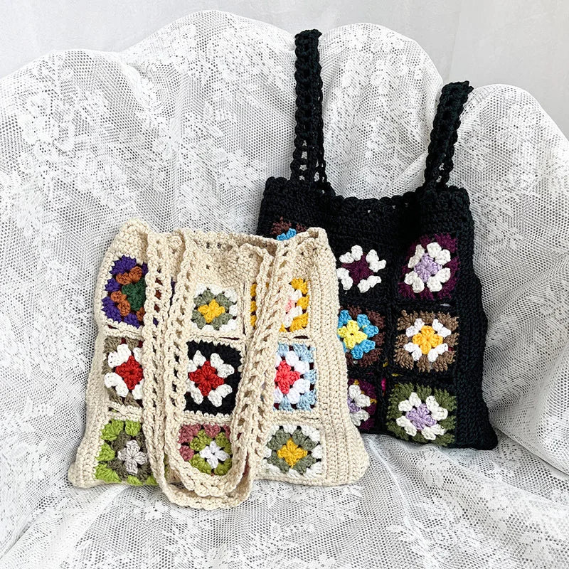 Floral Crocheted Tote Bag - Fern and Oak