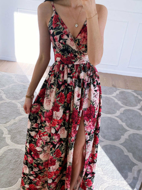 Floral Empire Waist Beach Dress - Fern and Oak