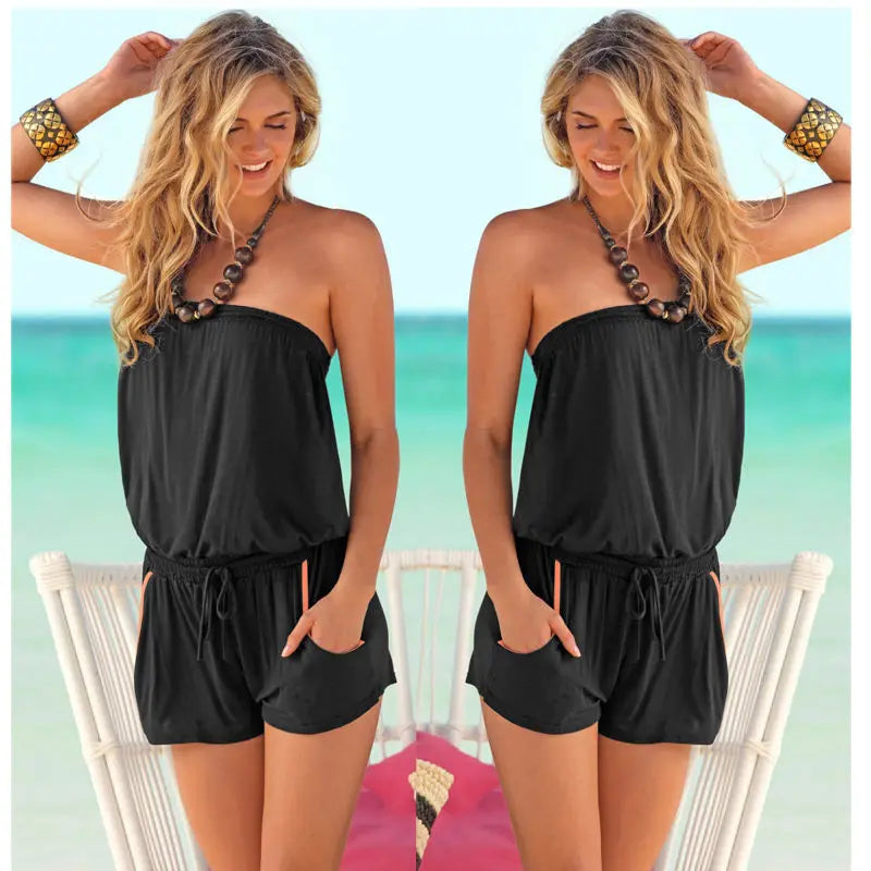 Strapless Romper - Fern and Oak