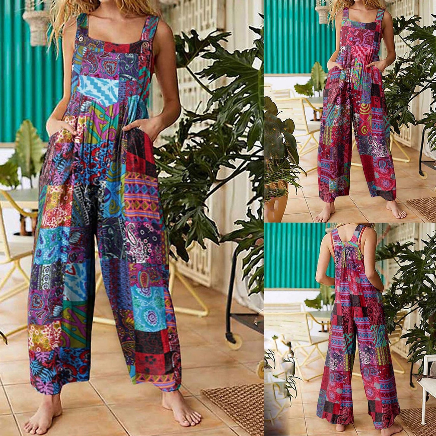 The Gypsy Patched Jumpsuit - The Fern and Oak